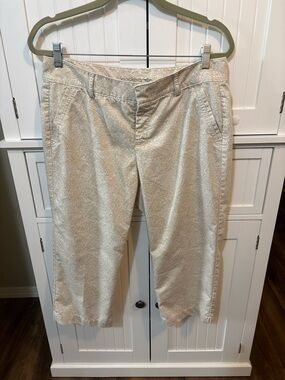 Dockers Paisley Print Capri Pants Size 10 Neutral Coastal Grandmother Preppy